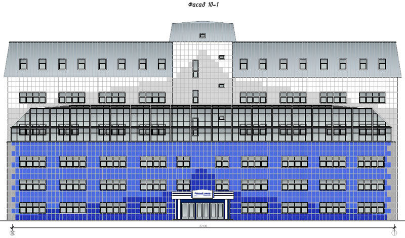 Архитектурно-планировочные решения для офисного здания площадью 12000 кв. м. в г. Королеве