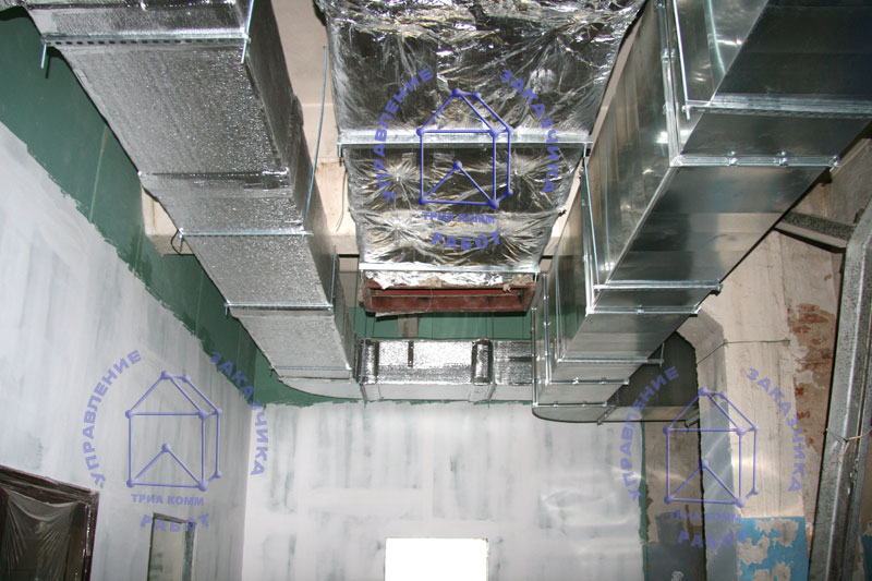 Монтаж систем общеобменной и противодымной вентиляции в офисном центре площадью 15000 кв. метров в г. Королеве Московской области